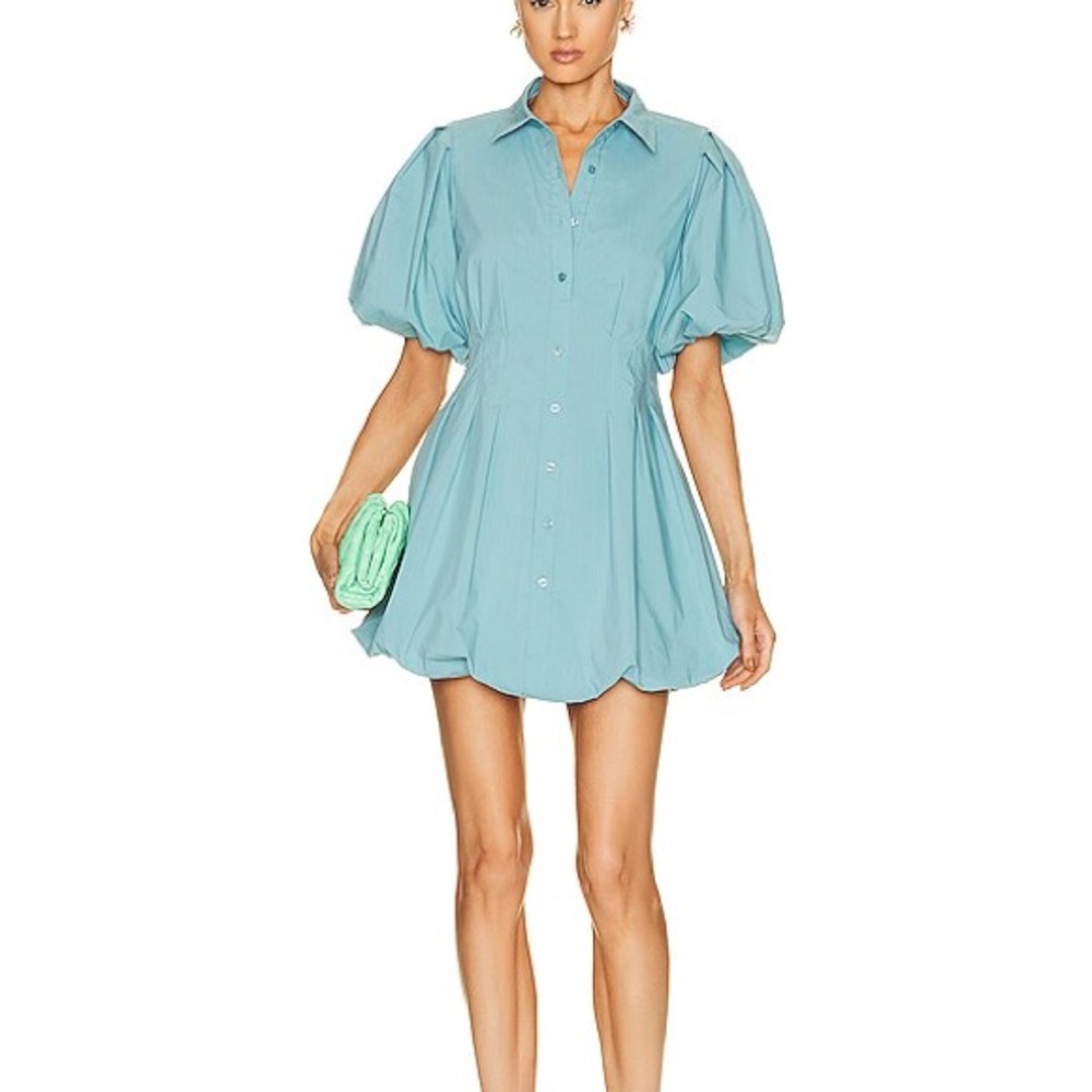 SIMKHAI
Cleo Poplin Balloon Pintuck Mini Dress